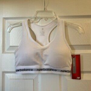 New Balance White Sport Bra